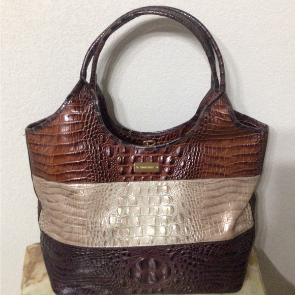 Tri-Color Leather Brahmin Tote - Picture 11 of 11